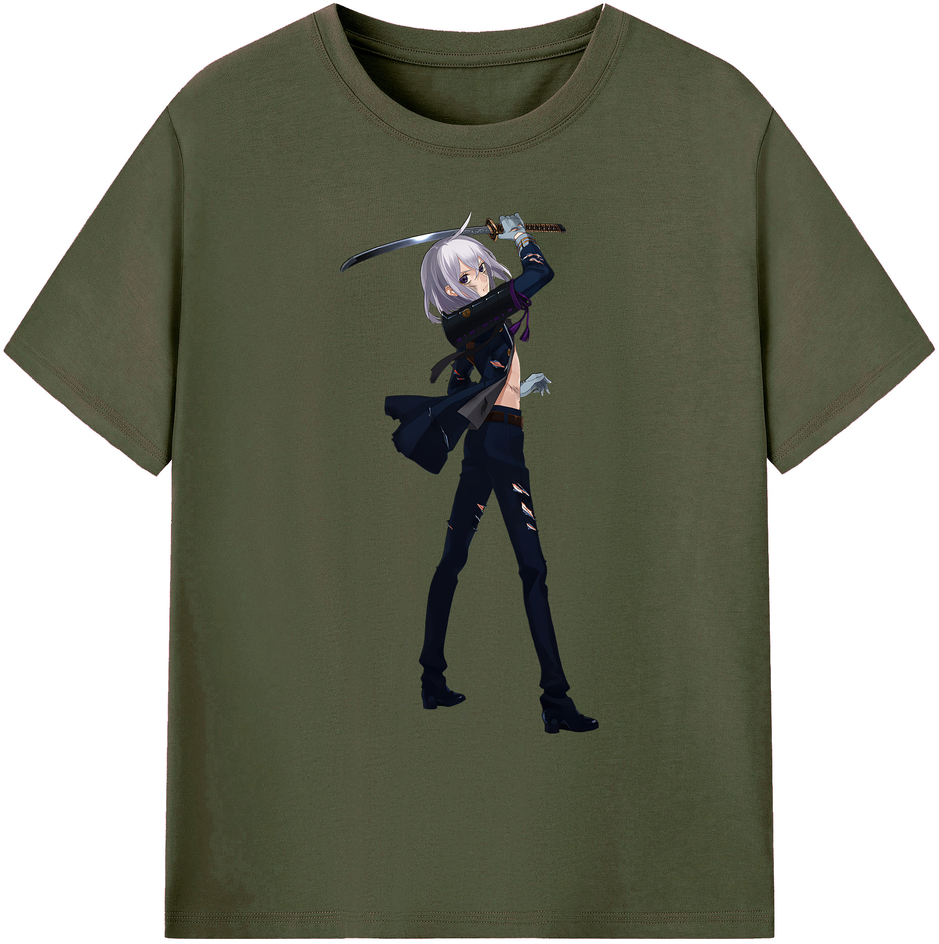 （画像用） 刀剣乱舞 Touken Ranbu 綿100％ メンズ半袖Tシャツ｜肌触りやわらか＆通気性